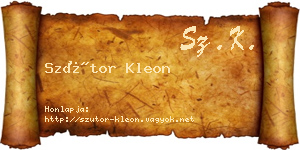 Szútor Kleon névjegykártya